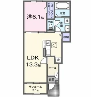 パーク ヴィラ【1階】の間取り