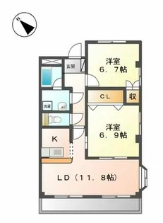 プティエシャトー【2階】の間取り