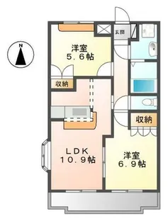 ストークコーポ大津茂【2階】の間取り