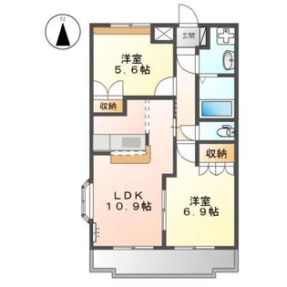 ストークコーポ大津茂【2階】の間取り