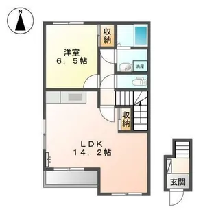 メゾンミルキーウェイII【2階】の間取り
