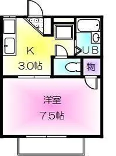 牛川通ウラヤマハイツ【2階】の間取り