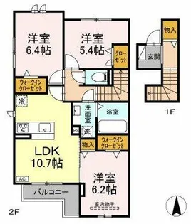 グランエール【2階】の間取り