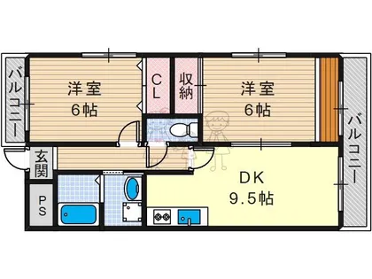 HACHIBUSE帝塚山【8階】の間取り
