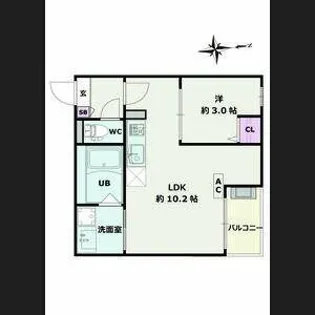 JACK HEIWAⅠ【201号室】の間取り