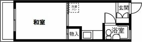 レインボーハイツ【201号室】の間取り