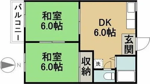 ファミール伏木【201号室】の間取り