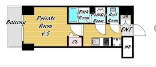 CITY LUX NAMBA SOUTH【12階】の間取り