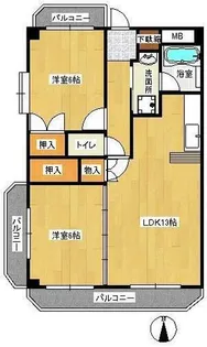 ルーセント姪浜【2階】の間取り