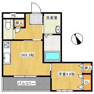 ロアーブル五番館【302号室】の間取り
