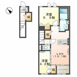 グロリア【2階】の間取り