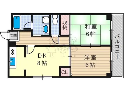 パークハイツ西今川【2階】の間取り