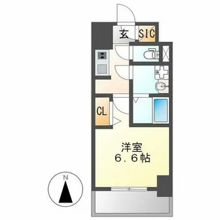 S-RESIDENCE上前津South【404号室】の間取り