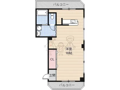阿倍野マンション【2階】の間取り