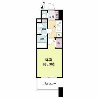 プラウドフラット新大阪【2階】の間取り