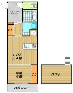 モデルノ大手町【2階】の間取り