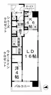 ロイヤルパークスなんば【4階】の間取り