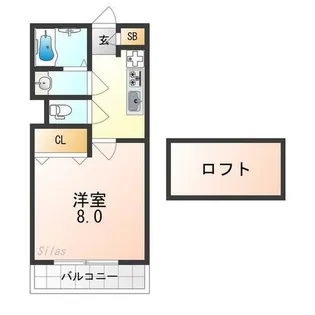 サンパティーク湊【2階】の間取り