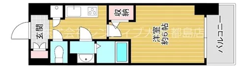 アドバンス大阪城北フィエルテ【12階】の間取り