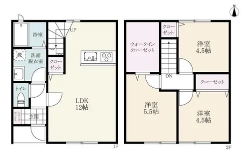 Ladder大川third B【1号室】の間取り
