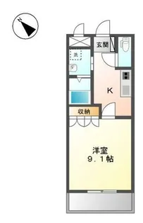 ワン・ピース【2階】の間取り