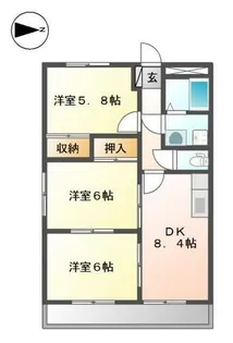 エスペランス 光【2階】の間取り