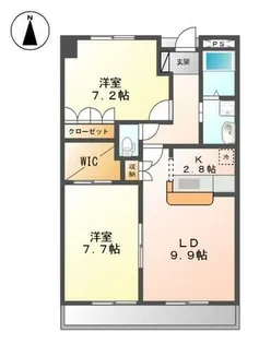 ウエスト ヒル (West Hill)【1階】の間取り