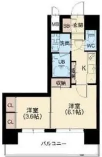 スプランディッド江坂駅前【14階】の間取り