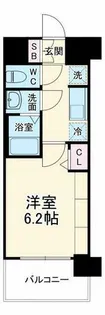 プレサンス京橋GREEN YARDアルミラ【2階】の間取り