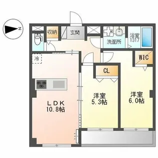 ブランキューブ南摂津【3階】の間取り