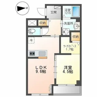ブランキューブ南摂津【1階】の間取り