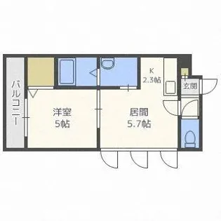 ジェミニ麻生b【2階】の間取り