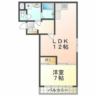 レジデンス南別府【4階】の間取り