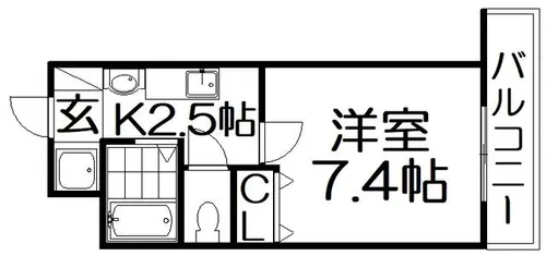 M’PLAZA香里壱番館【7階】の間取り