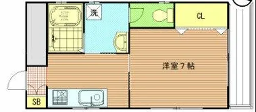 ヴィレッジ弁天【2階】の間取り