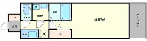 S-RESIDENCE大阪同心【13階】の間取り