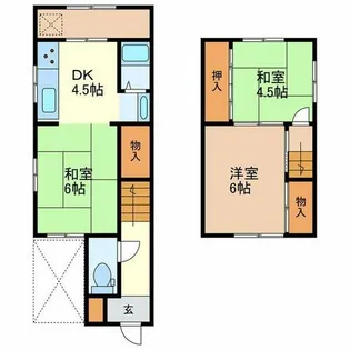 愛知県名古屋市北区若鶴町【一戸建】の間取り