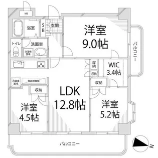 キャッスルコート御立【305号室】の間取り
