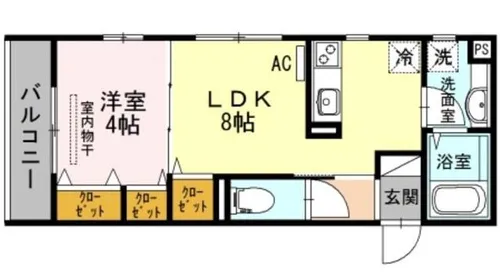 エルスール江坂【2階】の間取り
