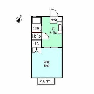 コーポグローリー【102号室】の間取り