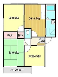 バンブーアルカディアF棟【201号室】の間取り