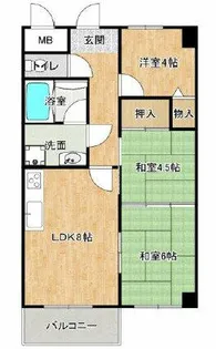シティコート西明石【105号室】の間取り