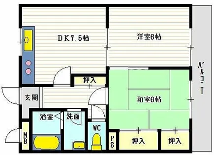 グリーンハイツ旭【203号室】の間取り