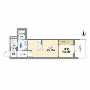 RJRプレシア南堀江【8階】の間取り