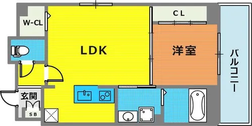 サンシエ神戸元町【1階】の間取り