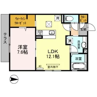 メディオ総持寺【1階】の間取り