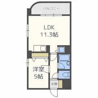 セザール南10条西【5階】の間取り