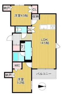 内代レジデンスノース【2階】の間取り