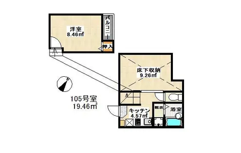 ワイマール【1階】の間取り