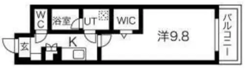 アクアスイート新大阪【4階】の間取り